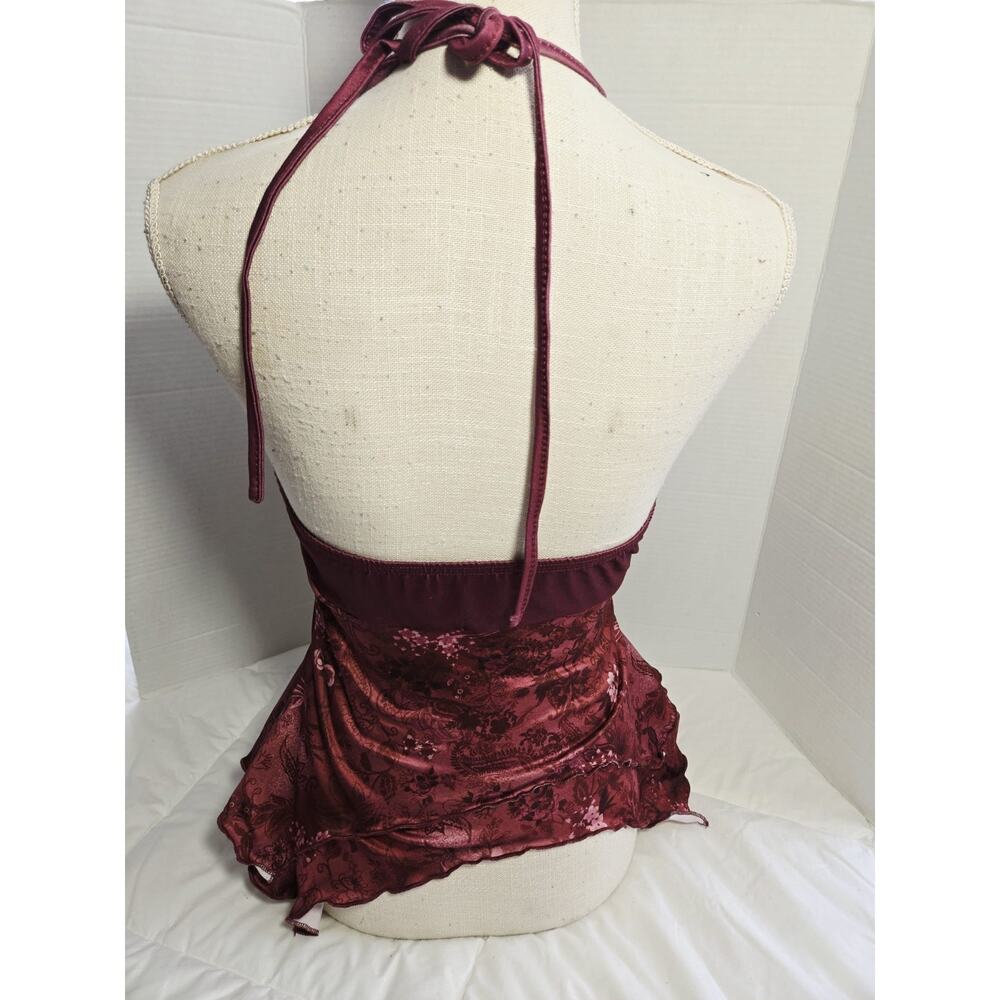 Boho Y2k S Halter Top Fairy 2000s Blouse Asymmetrical Indie Retro Wimsy Romantic - Picture 5 of 8